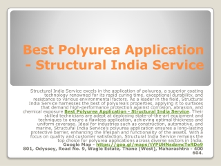 Polyurea Application - Structural India Service