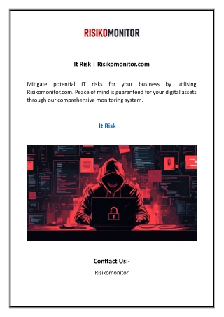 It Risk  Risikomonitor