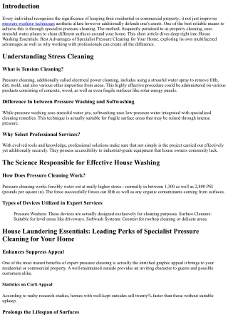House Laundering Essentials: Best Perks of Professional Pressure Cleaning for Yo