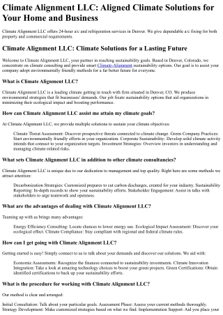 Climate Alignment