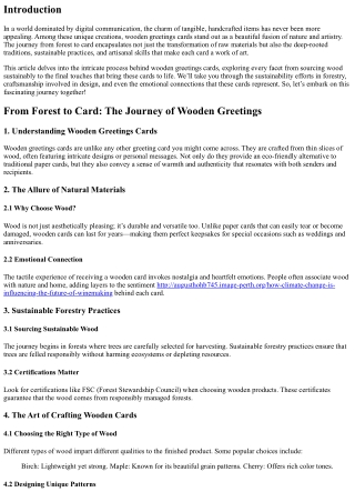From Forest to Card: The Journey of Wooden Greetings