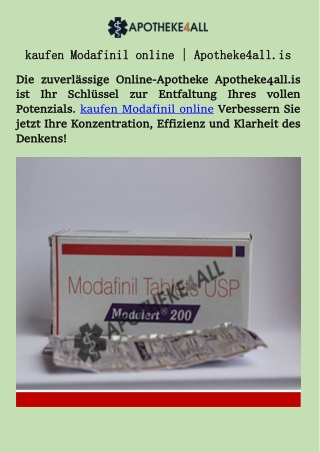 kaufen Modafinil online  Apotheke4all.is