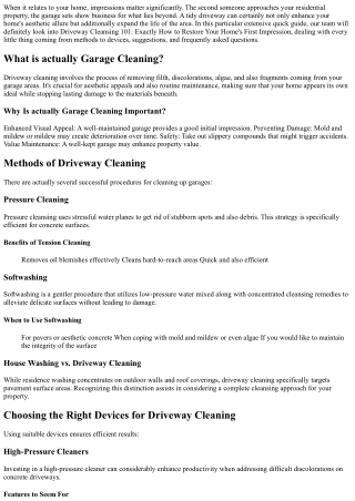 Garage Cleaning 101: Exactly How to Repair Your Home's First Impression