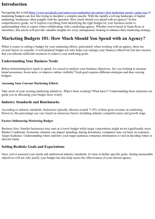 Marketing Budgets 101: How Much Should You Spend with an Agency?