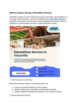 What to Expect During a Demolition Service