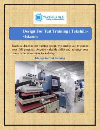 Vlsi Courses In Bangalore | Takshila-vlsi.com