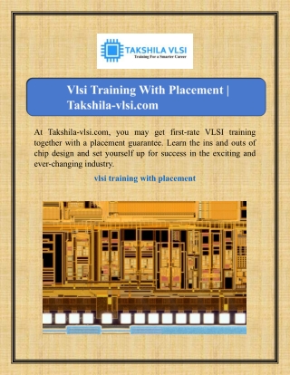 Vlsi Training With Placement | Takshila-vlsi.com