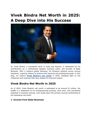 Vivek Bindra Net Worth in 2025_ A Deep Dive into His Success