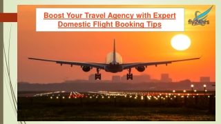 Boost Your Travel Agency with Expert Domestic Flight Booking Tips