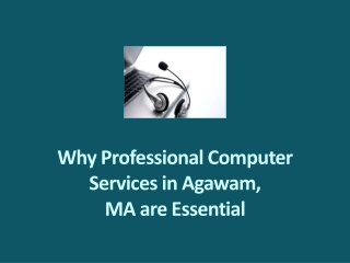 Why Professional Computer Services in Agawam, MA are Essential
