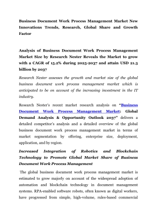 Business Document Work Process Management Market_PR