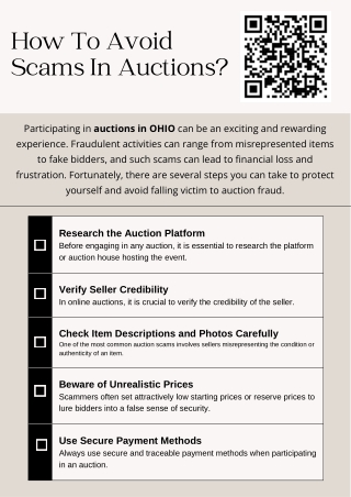 How To Avoid Scams In Auctions?