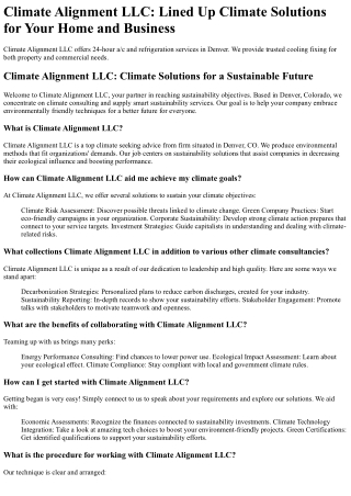 Climate Alignment