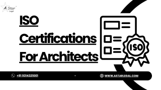 ISO Certifications For Architects - A STAR LEGAL