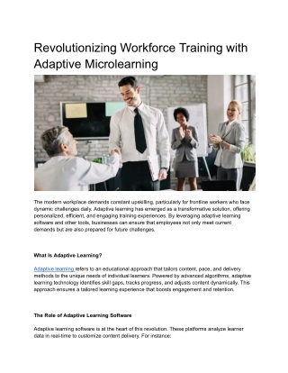 adaptive-microlearning-training