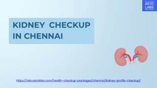 Kidney Profile Checkup in Chennai- View Cost, Book Online