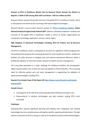 RTLS in Healthcare Market Trends 2037