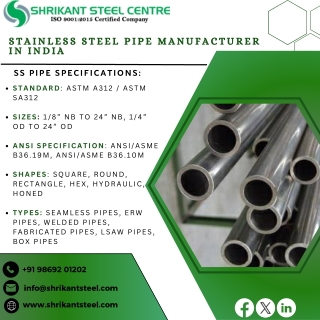 SS Pipe |  SS Seamless Pipes | SS Seamless Tubes | SS ERW Pipes