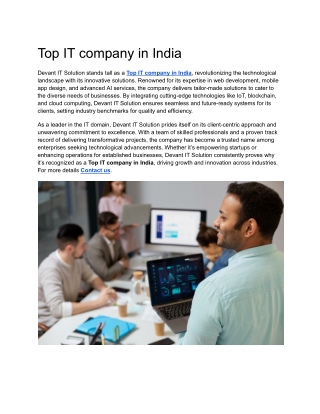 Top IT company in India