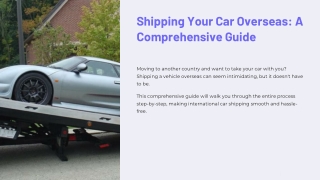Shipping Cars
