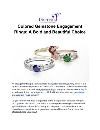 Colored Gemstone Engagement Rings_ A Bold and Beautiful Choice