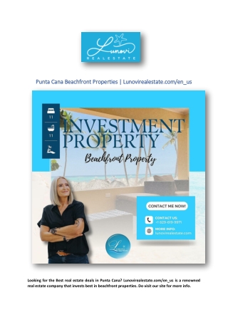 Punta Cana Beachfront Properties | Lunovirealestate.com/en_us