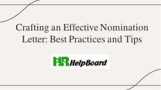 Nomination Letter
