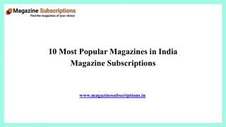 10 Most Popular Magazines in India  Magazine Subscriptions