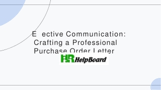 Letter for purchase order