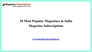 10 Most Popular Magazines in India  Magazine Subscriptions