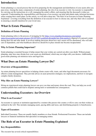 The Role of an Executor in Estate Planning Explained