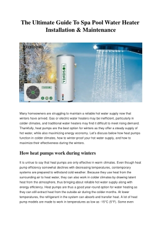 Winter-Proof Your Hot Water Supply With Heat Pumps
