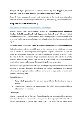 2-Alpha-glucosidase Inhibitors Market