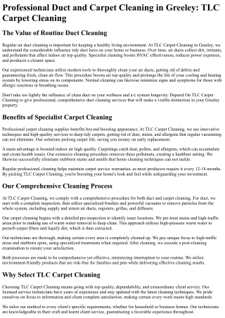 TLC Carpet Cleaning