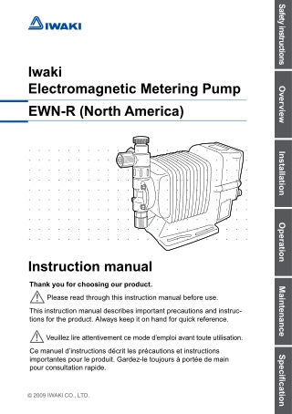 Iwaki Electromagnetic Metering Pump EWN-R (North America)