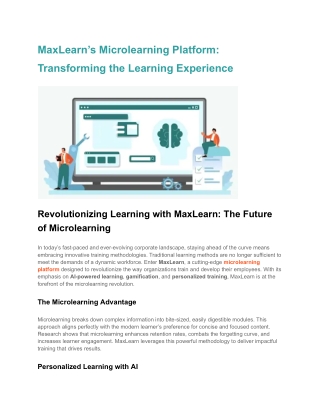 MaxLearn’s Microlearning Platform_ Transforming the Learning Experience