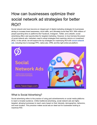 How can businesses optimize their social network ad strategies for better ROI