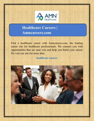 Healthcare Careers | Amncareers.com