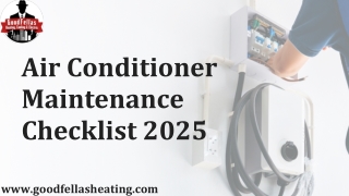 Air Conditioner Maintenance Checklist 2025