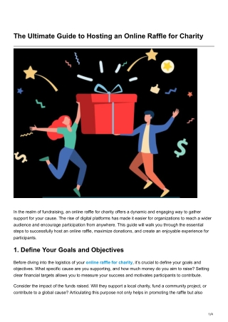 The Ultimate Guide to Hosting an Online Raffle for Charity