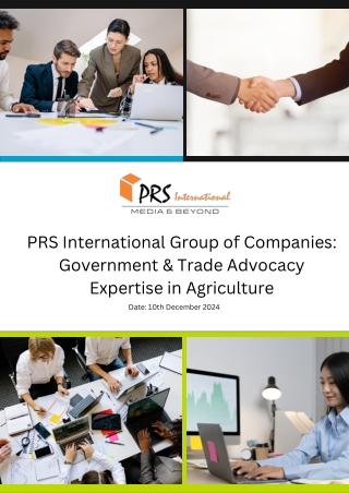 PRS International Group of Companies: Government & Trade Advocacy Expertise