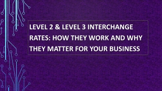 Level 2 & Level 3 Interchange Rates : A Complete Guide