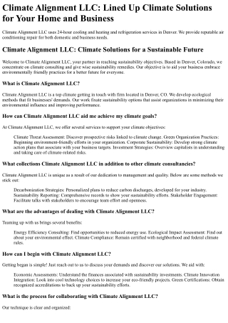 Climate Alignment