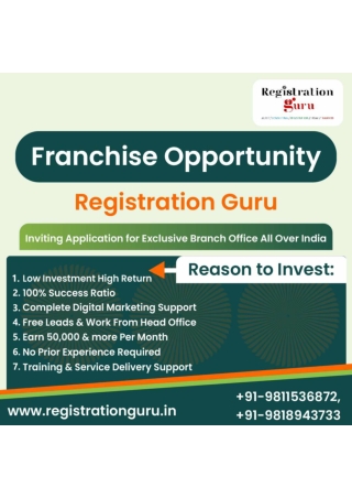 franchise opportunity in india