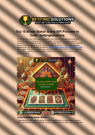 Leading Andar Bahar Game Provider in India – Betting Solutions
