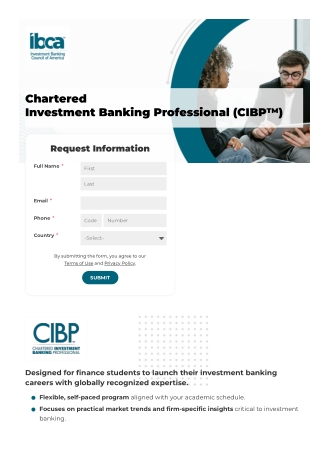 Chartered Investment Banking Professional (CIBP™) |IBCA