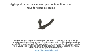 High-quality sexual wellness products online, adult toys for couples online