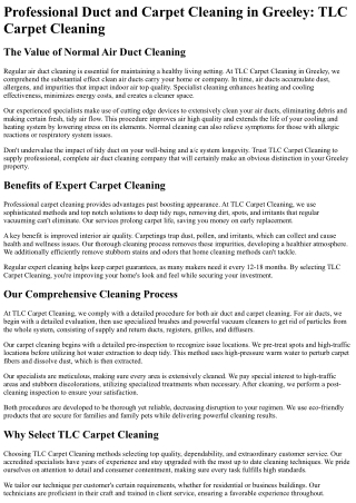 TLC Carpet Cleaning