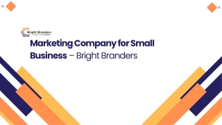 Marketing Company for Small Business – Bright Branders