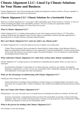 Climate Alignment